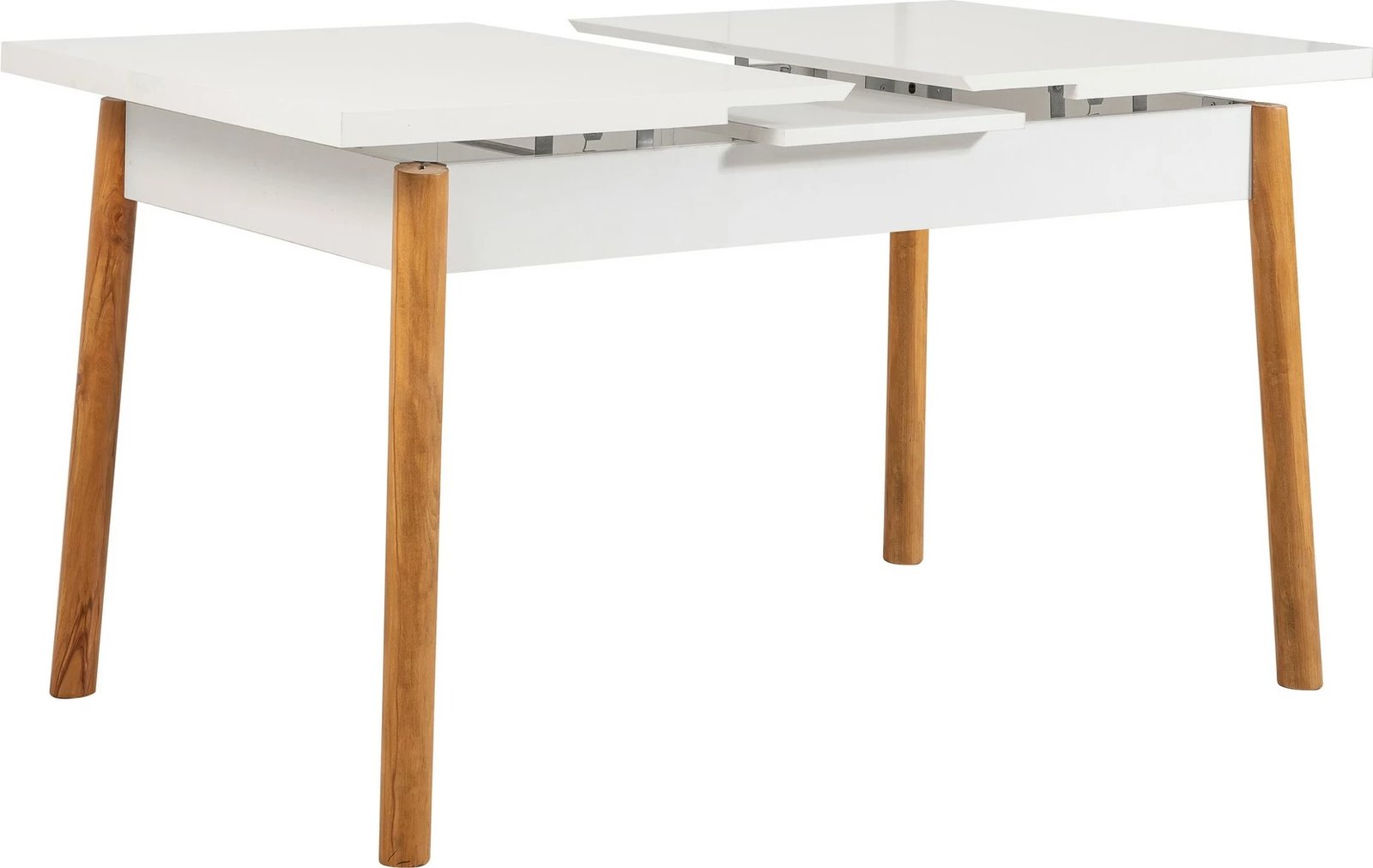 Set tavoline me karrige për ngrënie, e zgjatshme, Skye Decor, Santiago, ngjyrë e bardhë dhe antracit, 5 copë