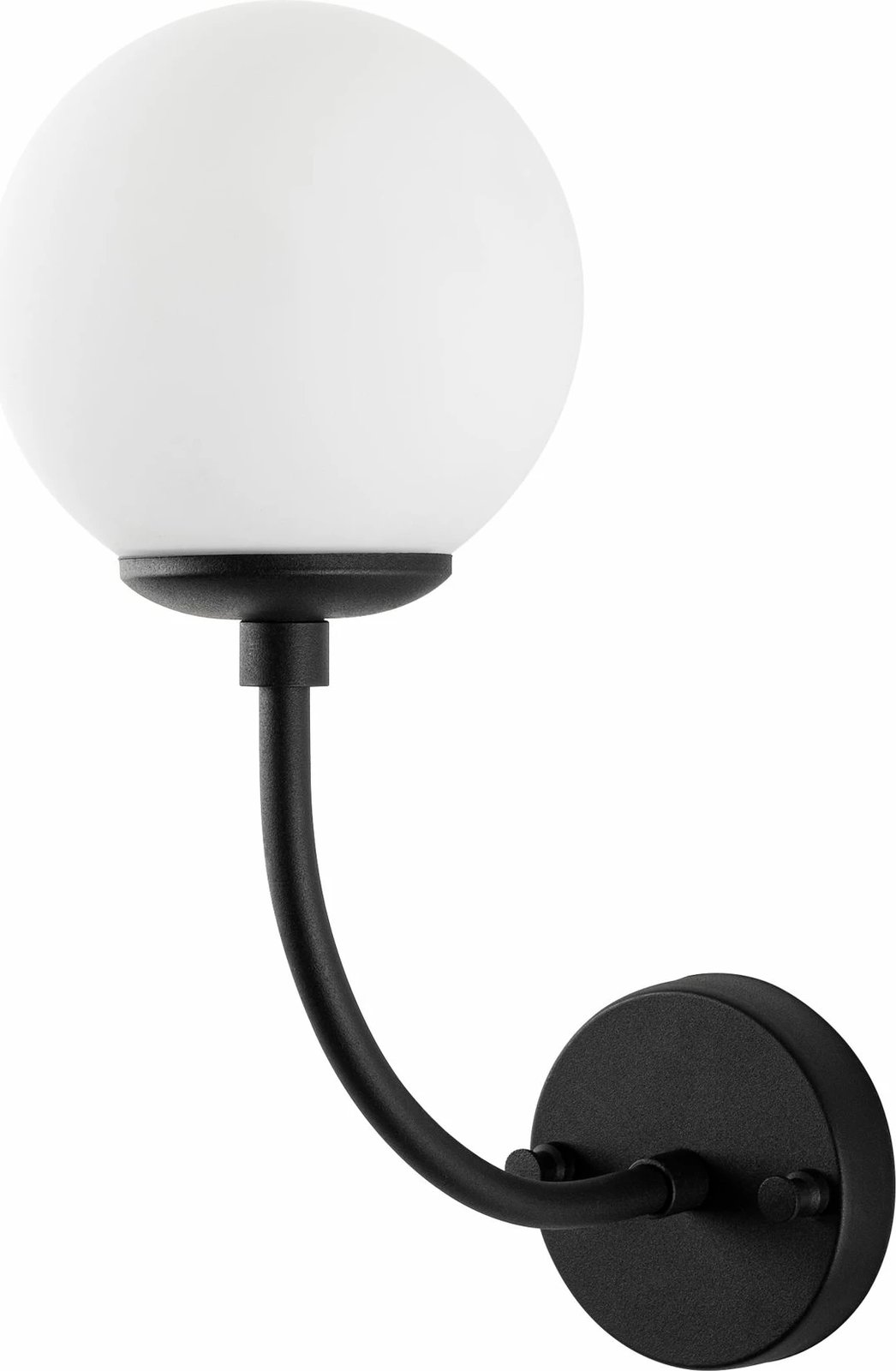 Llambë muri Opviq, Sferıs - 15031, metal e xham, ngjyrë e zezë