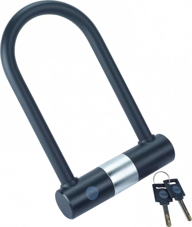 Dry U-Lock për biçikletë YALE HOME YUL0/18/192/2, Çelik, i zi