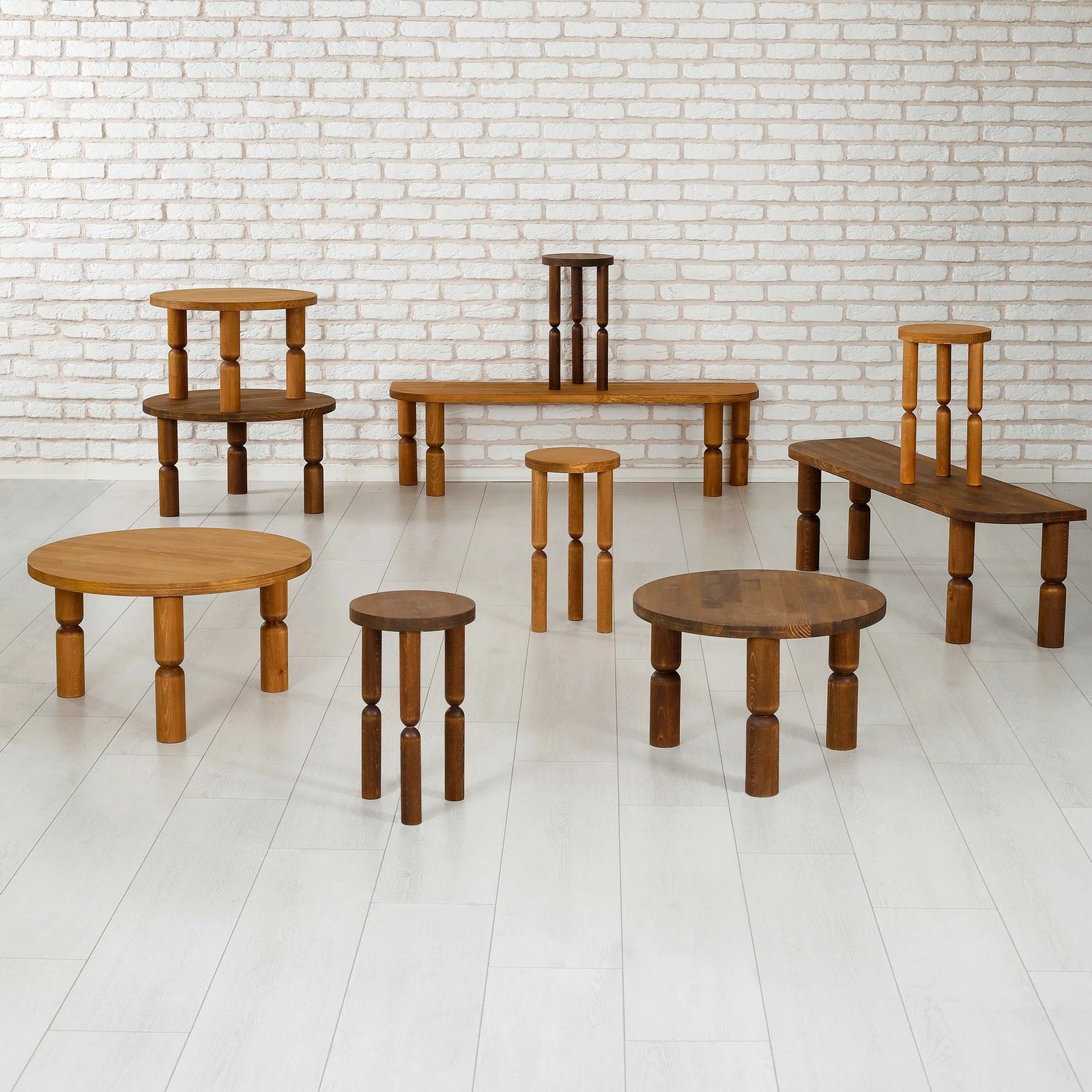 Tavolinë kafeje Skye Decor, Ida 60, ngjyrë geshtenje