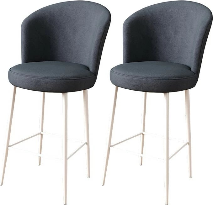 Set karrigesh për bar (2 copë), Hanah Home, Alte, antracit, e bardhë