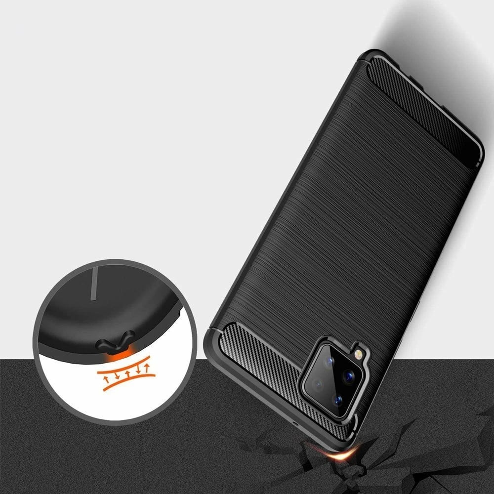 Mbështjellës Hurtel Carbon Case për Samsung Galaxy A42 5G, TPU, Blu