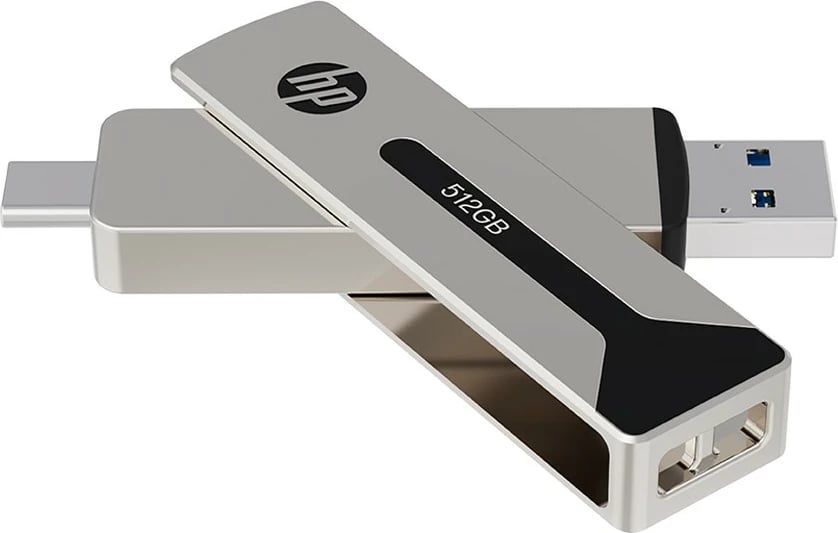 Pendrive HP 911 Pro, 512GB, USB 3.2/USB-C, Nickel