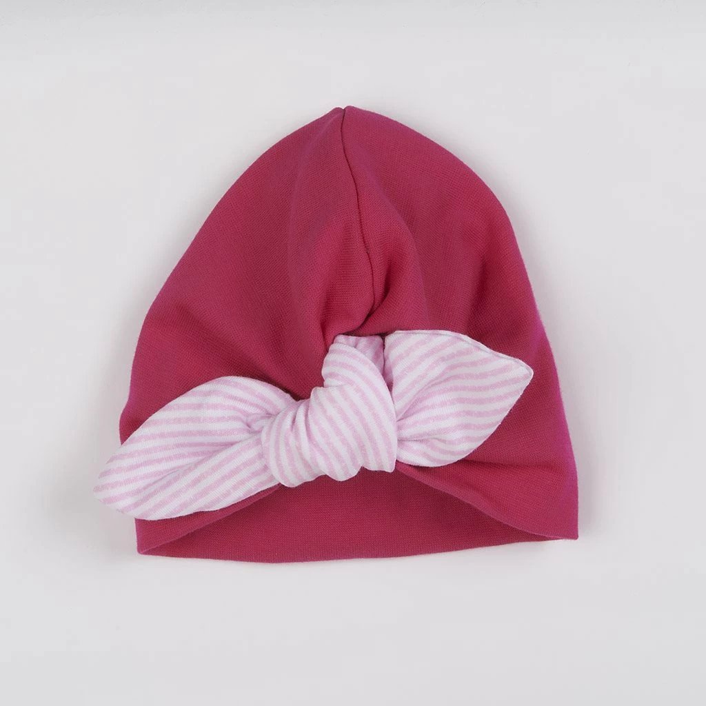 Kapelë turban për bebe, NEW BABY For Girls, 100% pambuk, madhësia 80 (9–12 muaj), rozë