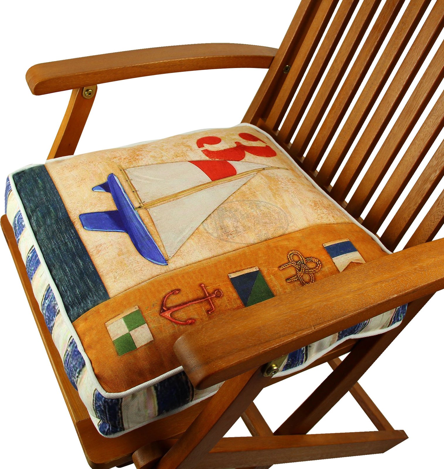 Jastëk dekorativ, dizajn detar, shumëngjyrësh, YM1018, 42x42cm