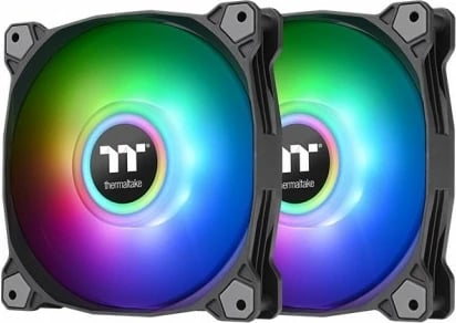Ventilatorë kasë Thermaltake Pure Duo 12 ARGB Sync, 2 copë, 120 mm, zi