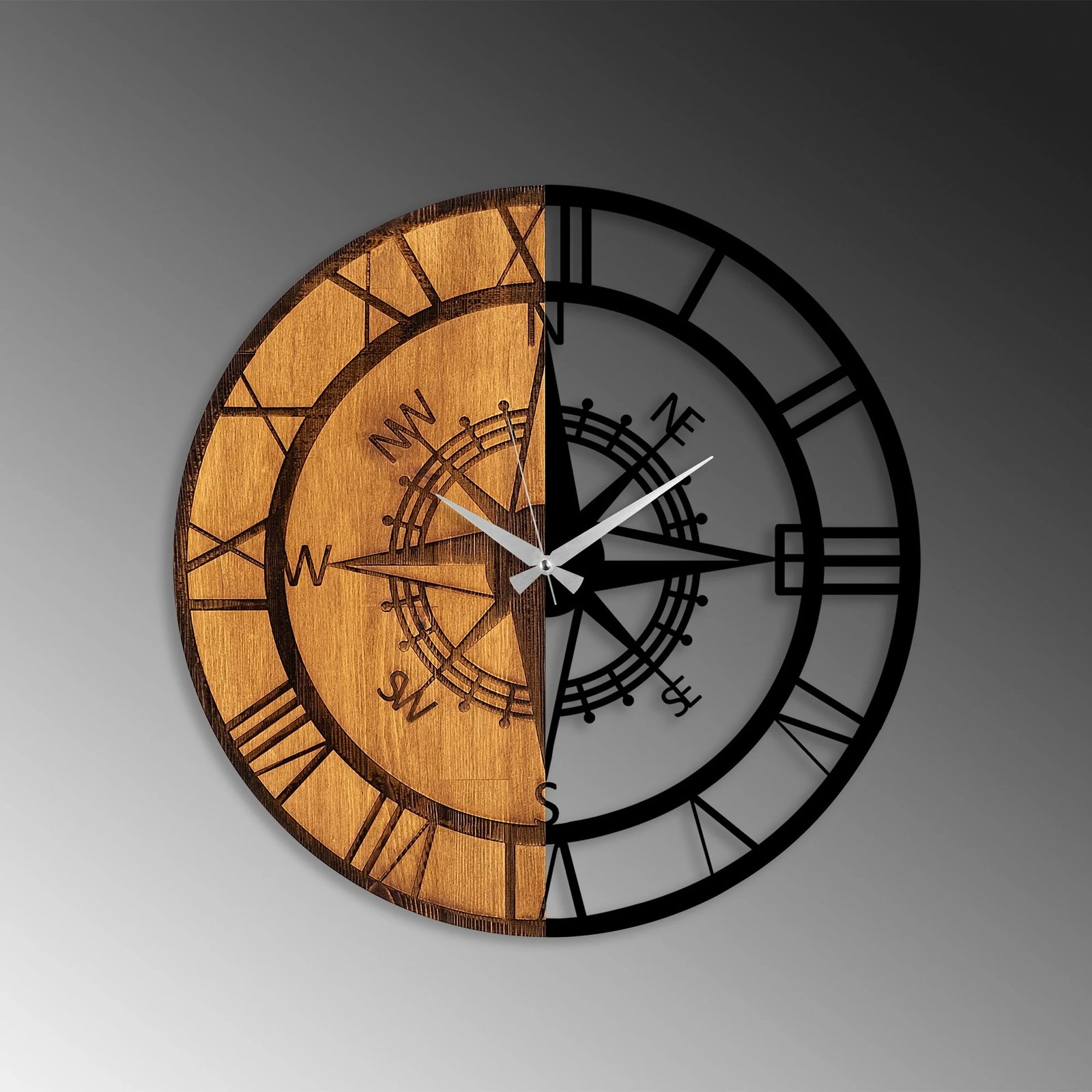 Orë muri dekorative prej druri, Wallity, mekanizëm ore