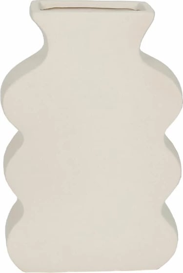 Vazo LUNO, qeramike, e bardhë, 18.5x8x27.5cm