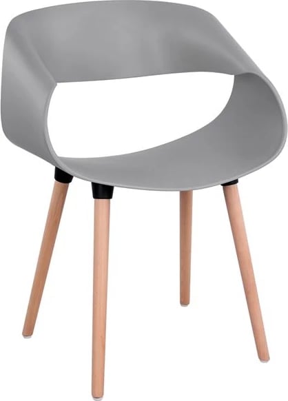 Karrige me krahë prej polipropileni Maggie FH8600.10 ngjyrë gri 59x53x80 cm, set prej 2 copë