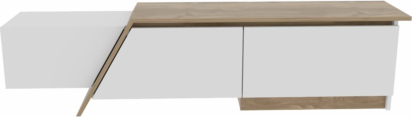 Komodë TV Skye Decor, Zonas, e bardhë, arre