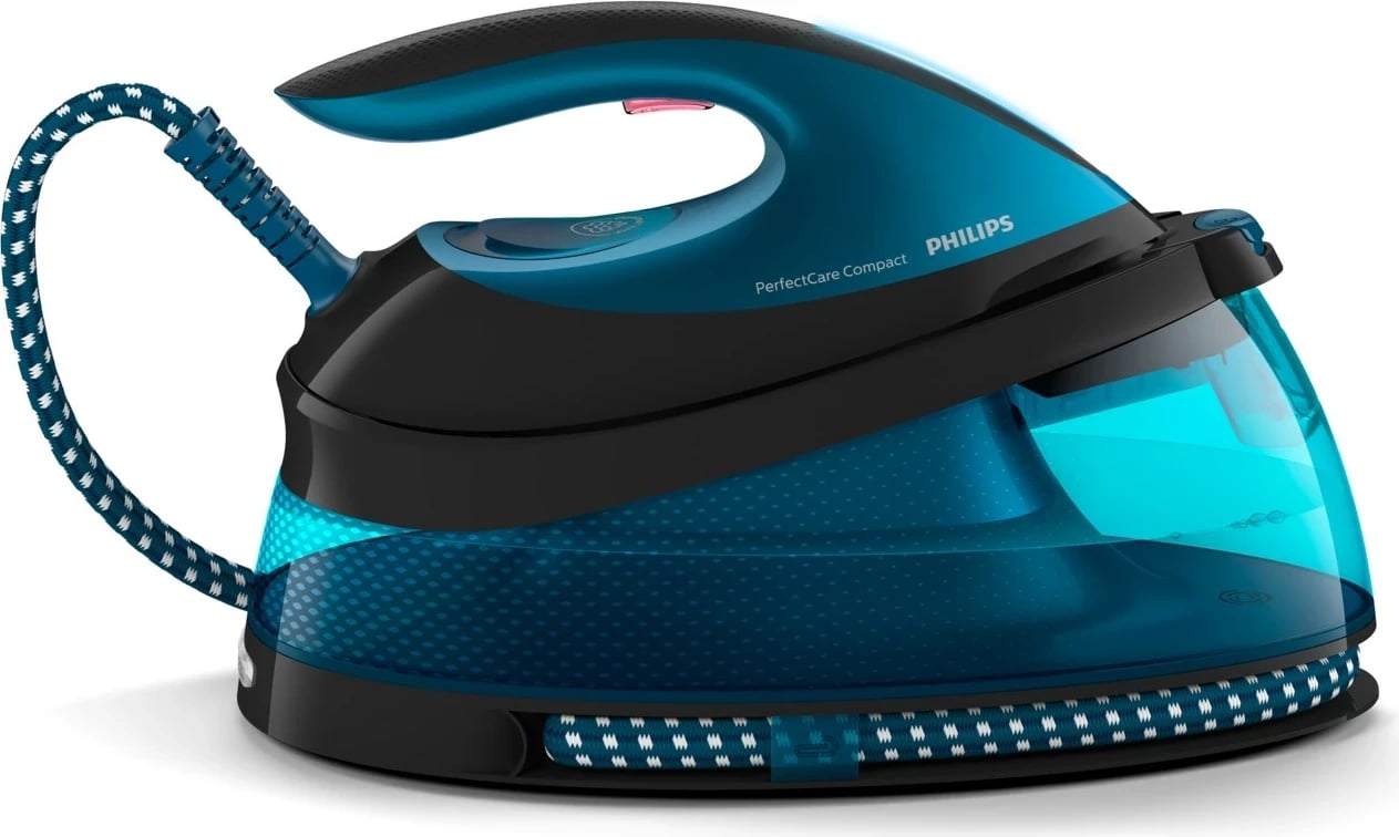 Hekur me avull Philips GC7846/80 me stacion, 2400 W, 1.5 L, SteamGlide, Blu