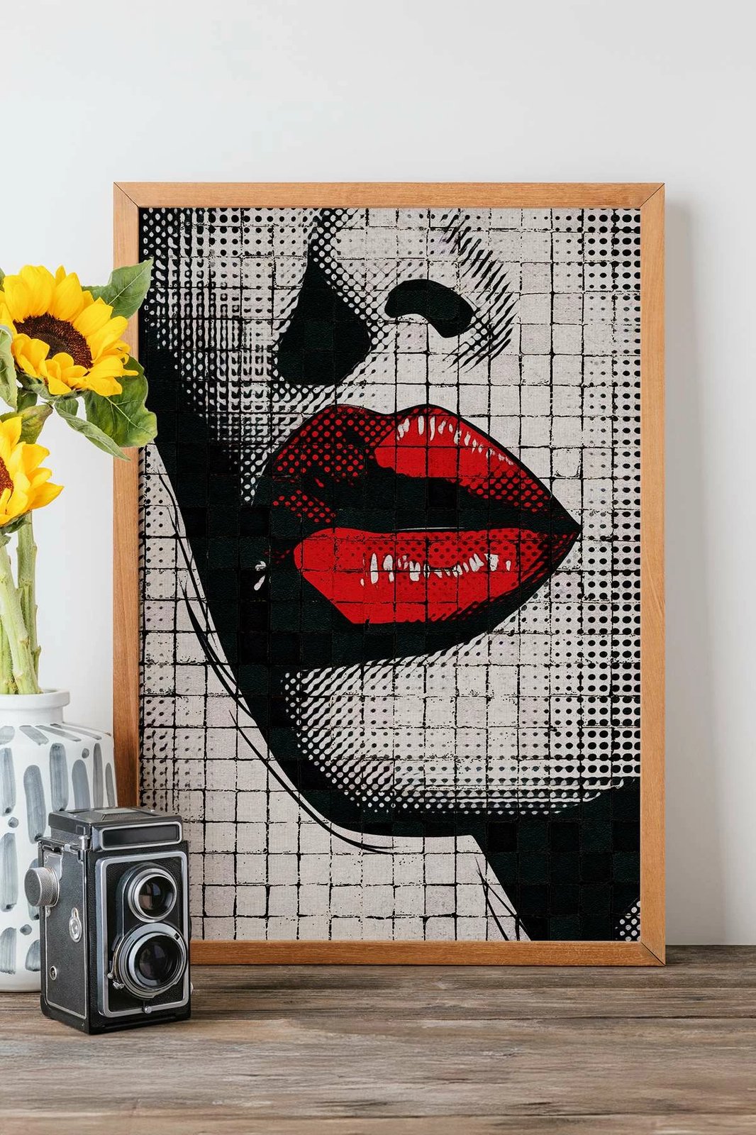 Pikturë dekorative me kornizë, Wallity Popmosaıc4, shumëngjyrëshe