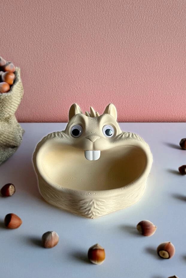 Mbajtëse zbukurimi, formë ketri, ngjyrë bezhë, Evila Originals, 15x13x9cm