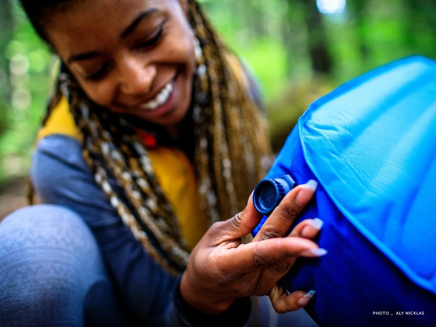 Dyshek i fryrë Therm-a-Rest MondoKing 3D Single, për jashtë, Kaltër