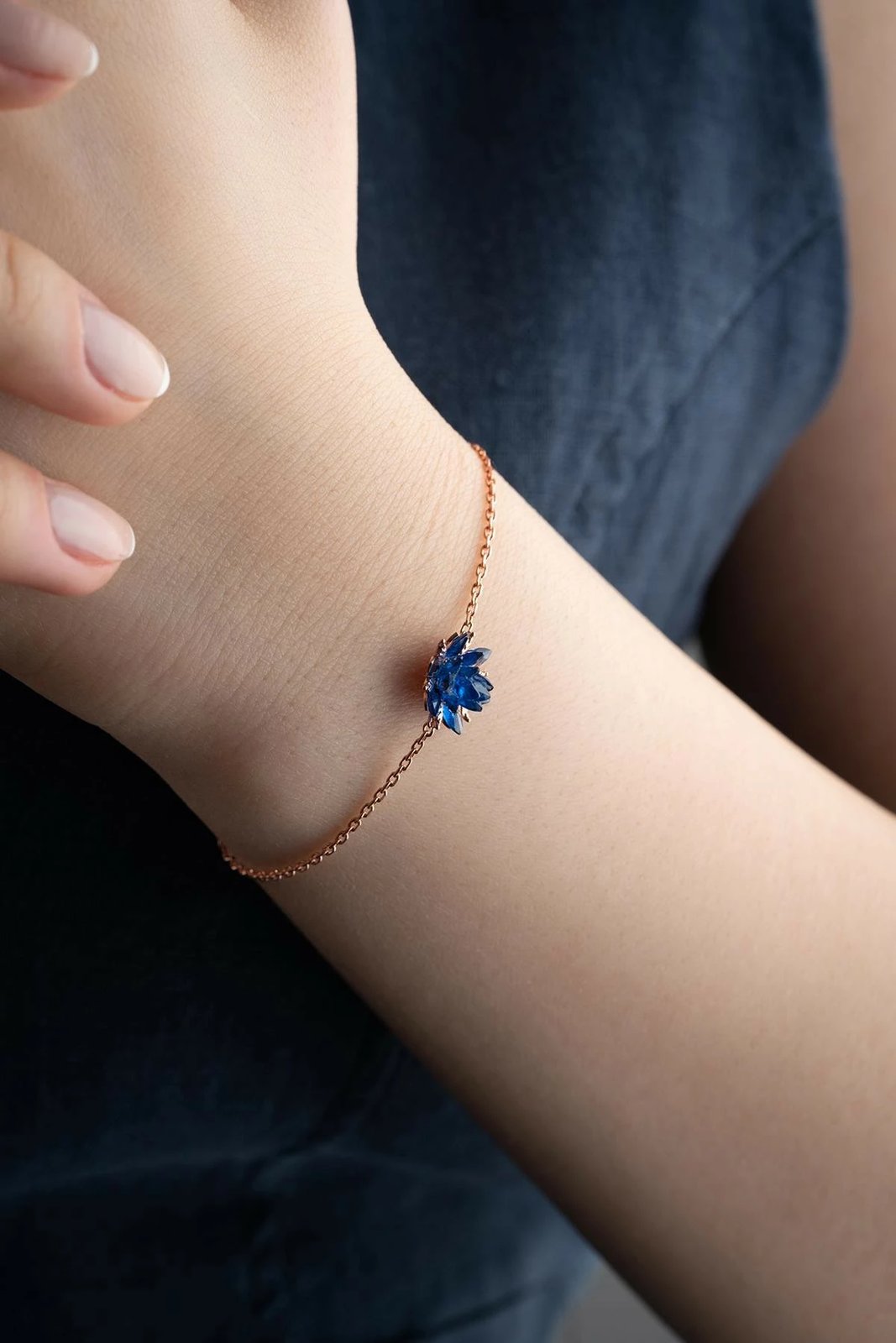 Byzylyk argjendi, ngjyrë rozë ari dhe kaltër e errët, Jumeon, NRZ999431