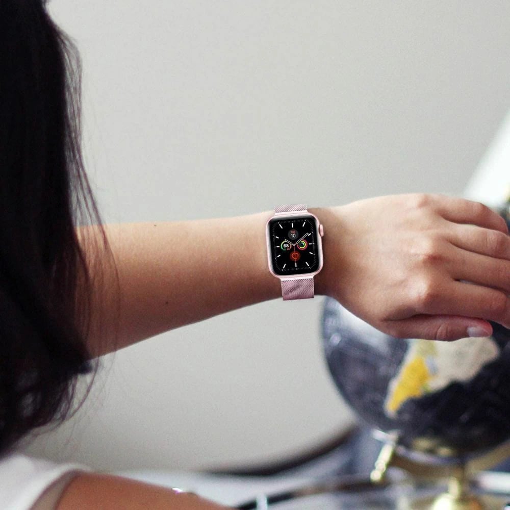 Rrip për Apple Watch Tech-Protect MilaneseBand, çelik inox, 42/44/45/49 mm, bezhë