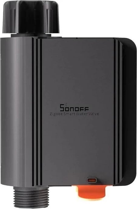 Valvulë dhe matës uji smart Sonoff SWV-BSP, ZigBee, e zezë