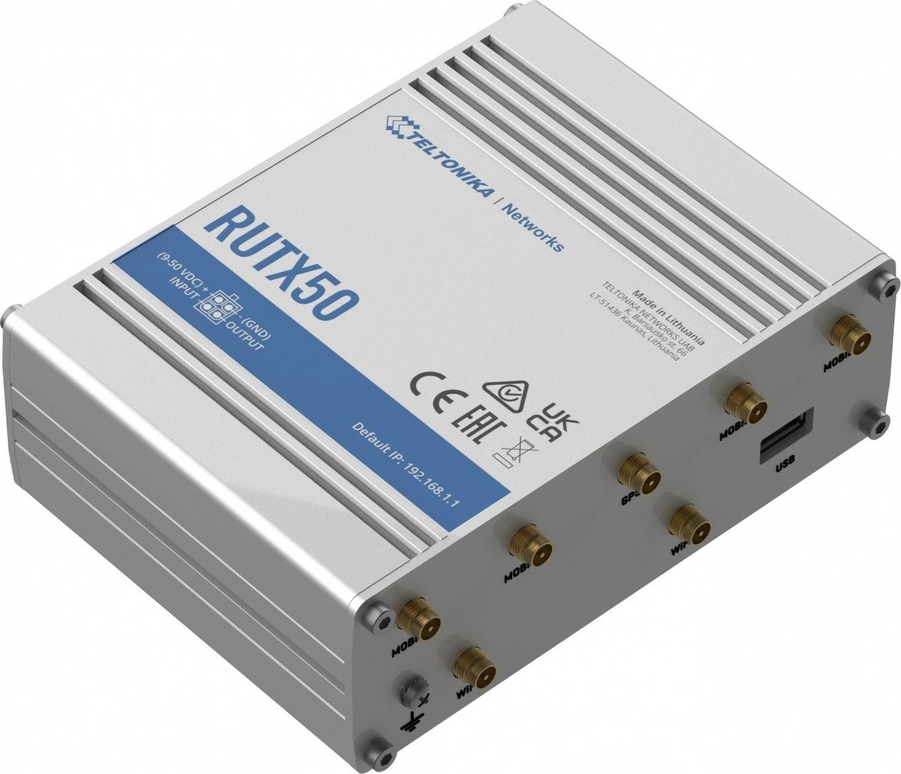 Router TELTONIKA RUTX50, 5G, Dual SIM, 4xLAN, WiFi, USB2.0, Alumini