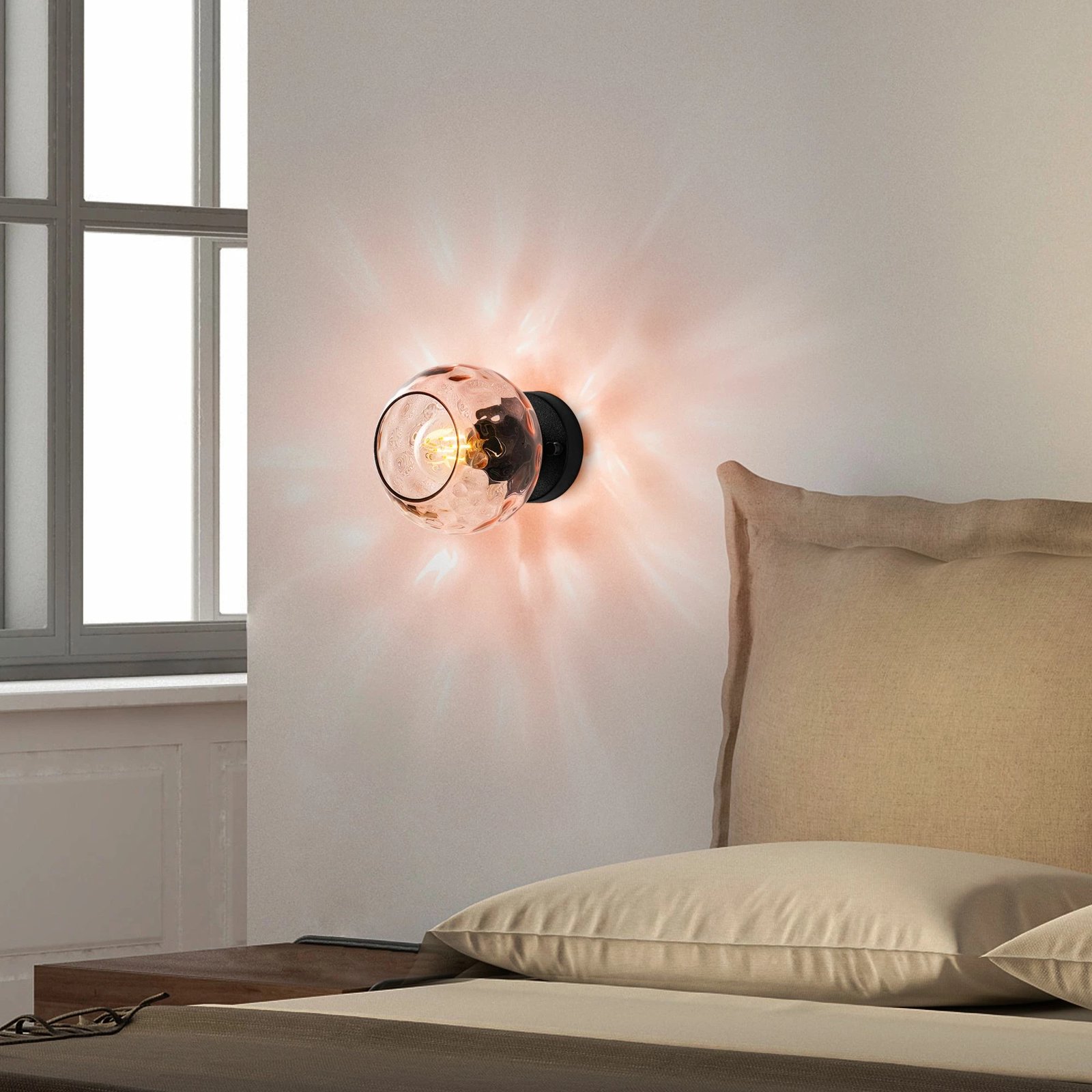 Llambë muri Opviq, Benek - 15 - 14393, rozë dhe e zezë