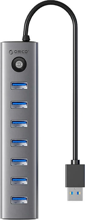 Hub USB Orico CL7U, 7 porta USB 3.0, USB-C, Gri