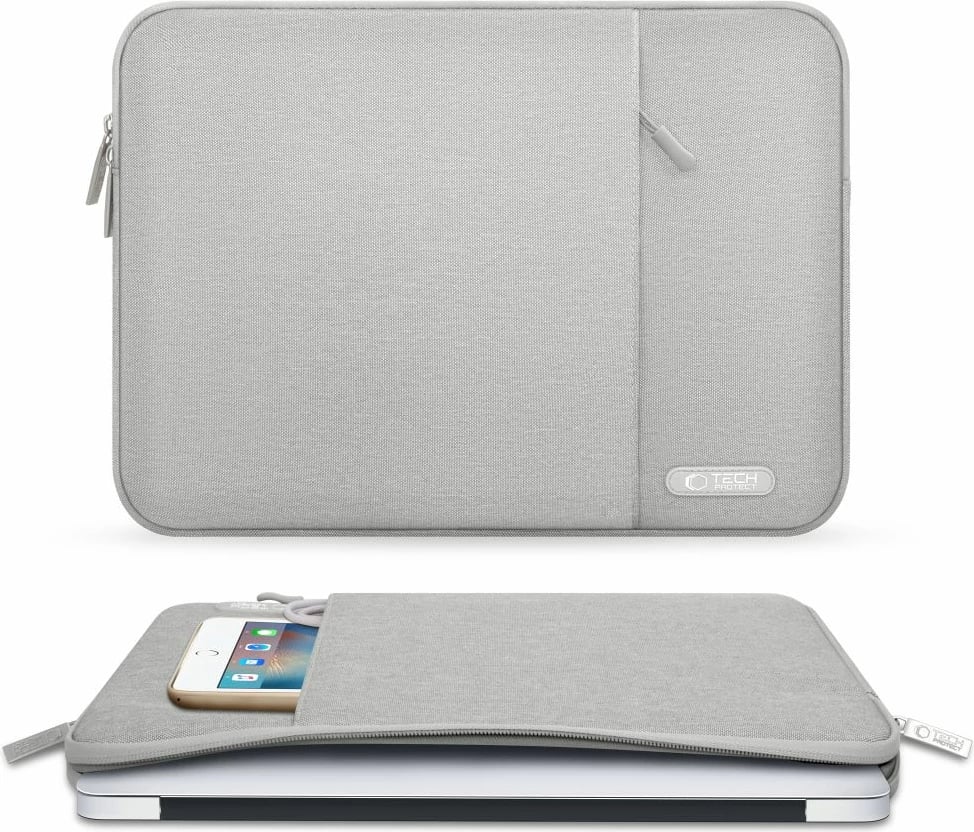 Mbështjellës laptopi Tech-Protect Sleeve, 13-14 inç, Gri