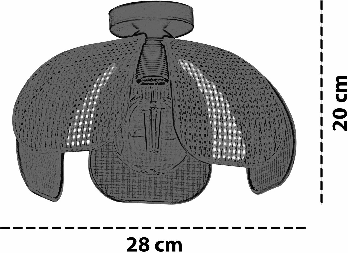 Llambë tavani Opviq Hib Hazeran, e bardhë