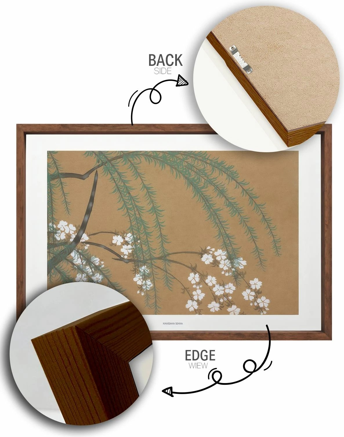 Pikturë dekorative me kornizë, Wallity, Lmnmdlkahve8, shumëngjyrëshe, 33x48cm