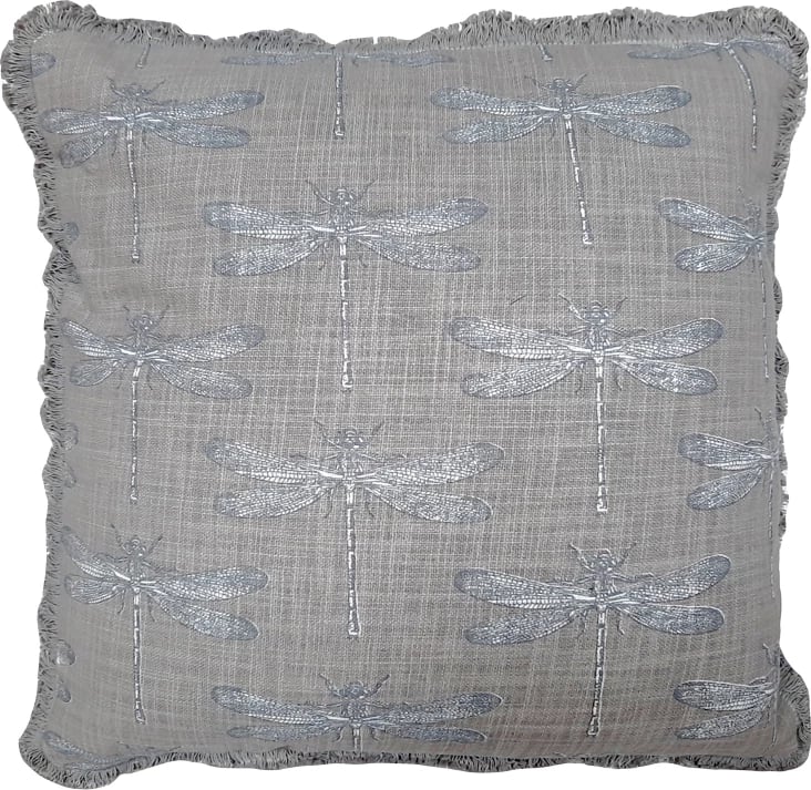 Jastëk dekorativ Libell, material pambuku, ngjyrë bezhë, 45x45cm