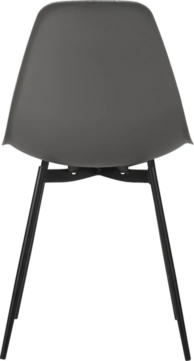 Karrige Ballen, 4 copë, polipropilenë, këmbë metalike të zeza, antracit, 41.5x53x84.5cm