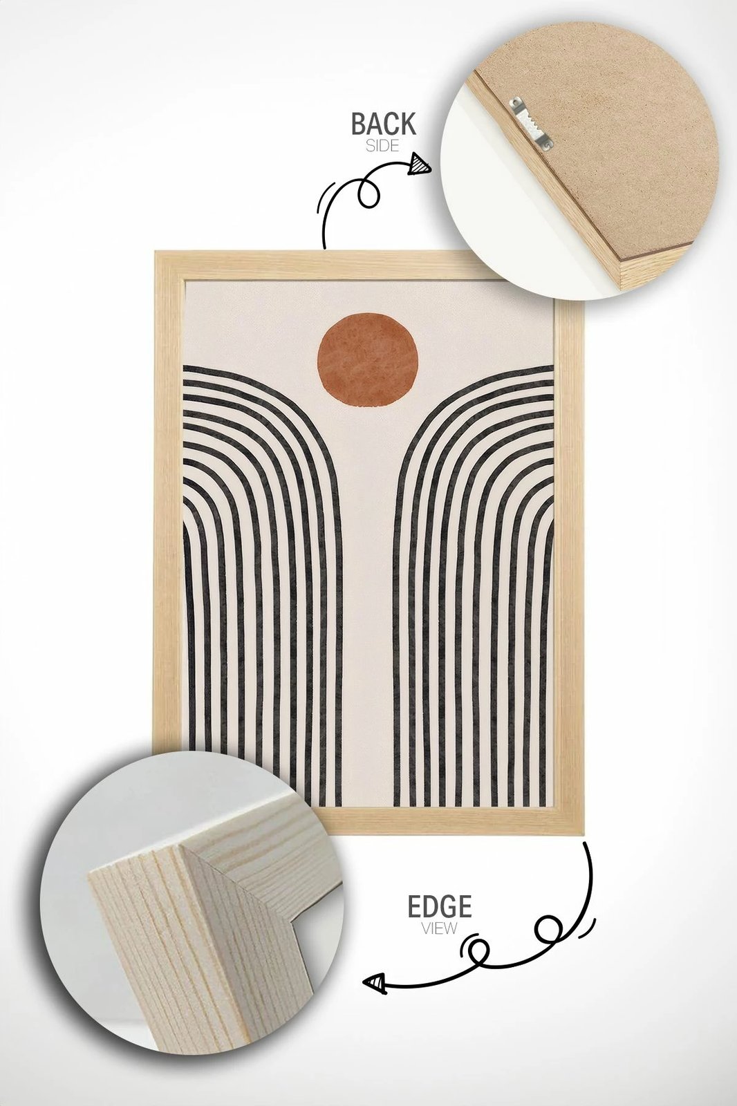 Pikturë dekorative me kornizë (2 copë), Wallity, Ersy2Lımodel11-Ahsap