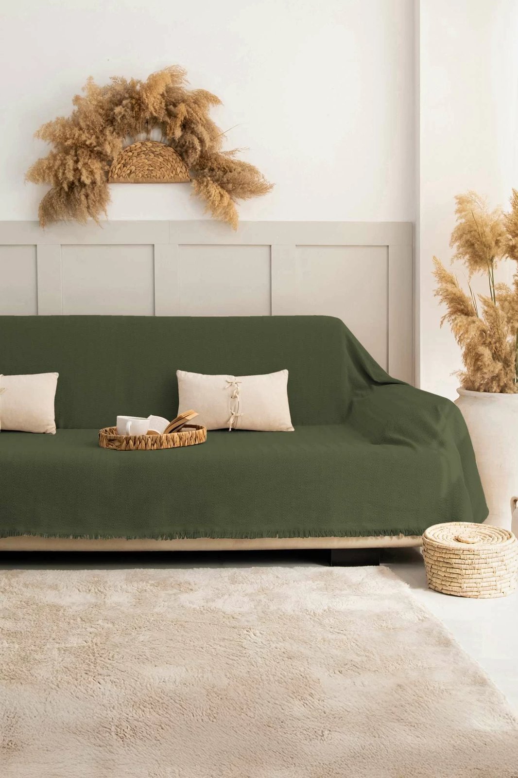 Mbulesë divani L'essentiel, ngjyrë kaki, Rio