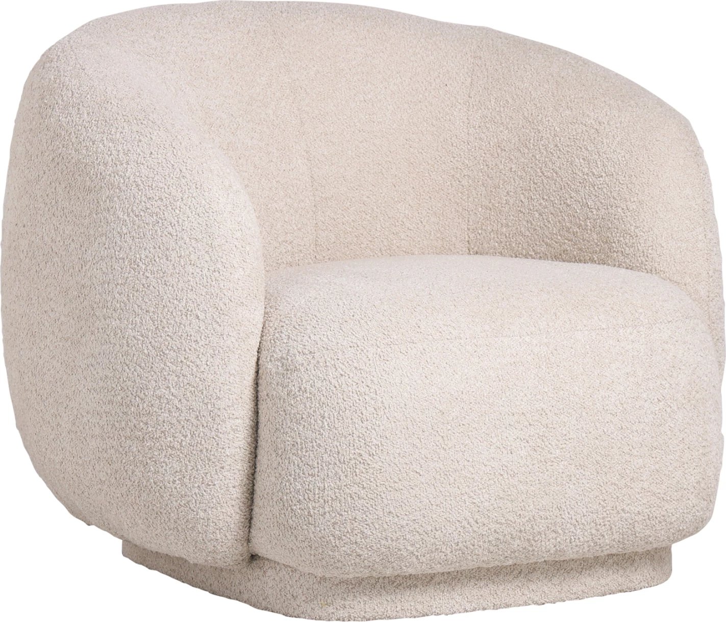 Fotel KARPEN FH9600.06, pëlhurë boucle ecru, 93x87x78H cm.