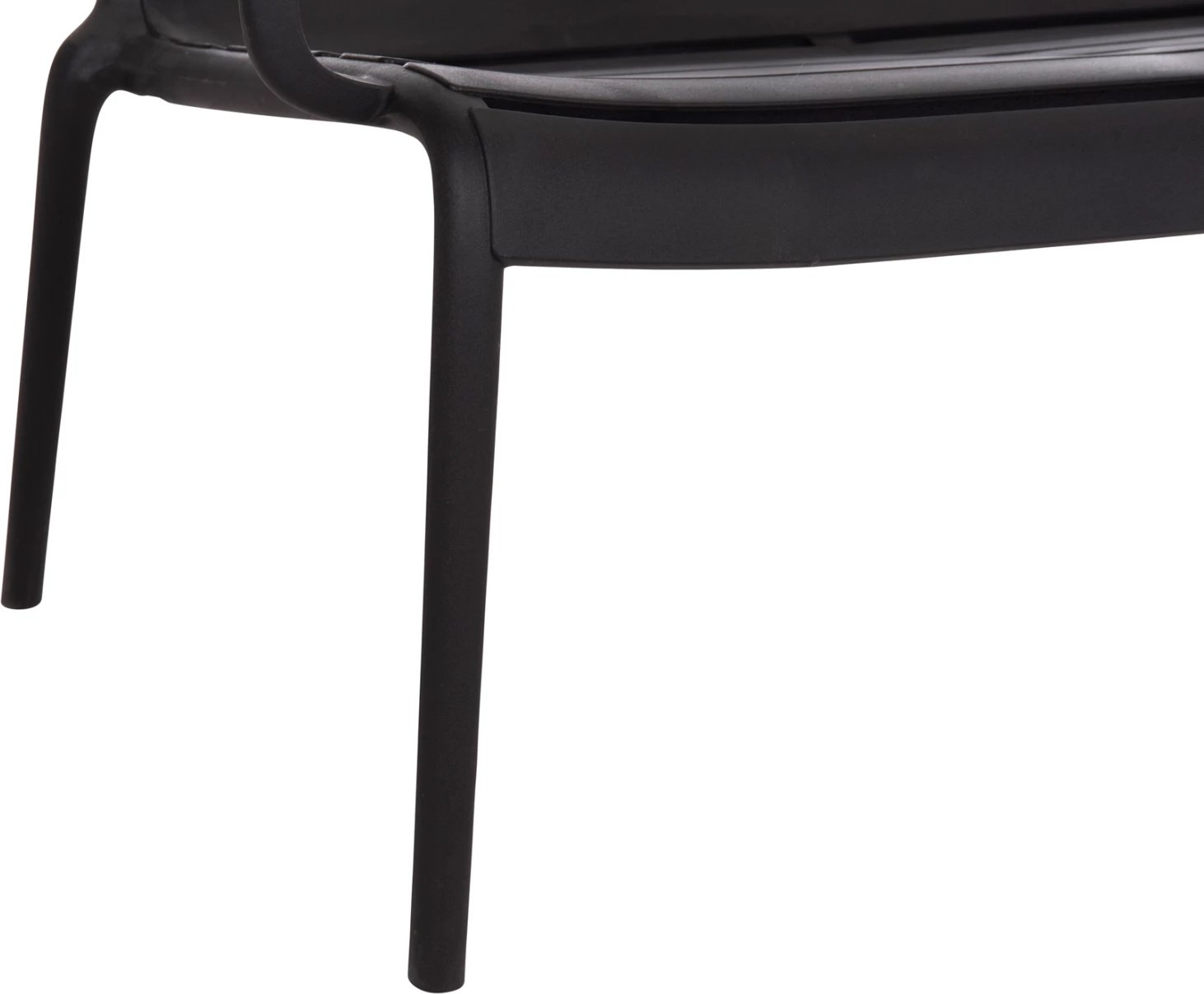 Stol dy vendësh polipropileni, i zi, KORVER FH6332.02, 113x65x76cm