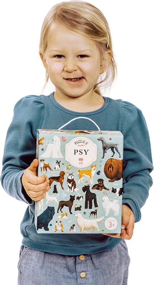 Puzzle për fëmijë CzuCzu Puzzlove Dogs, 40 pjesë