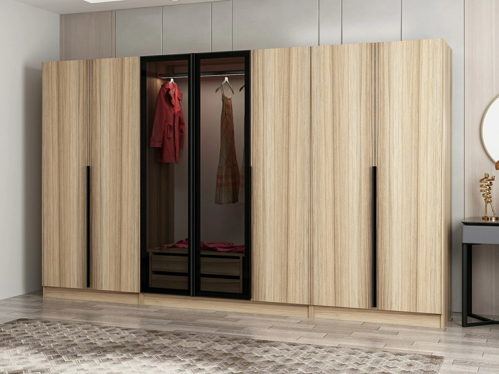 Dollap Skye Decor, Kale Plus, fume dhe lis, 315x210x52cm