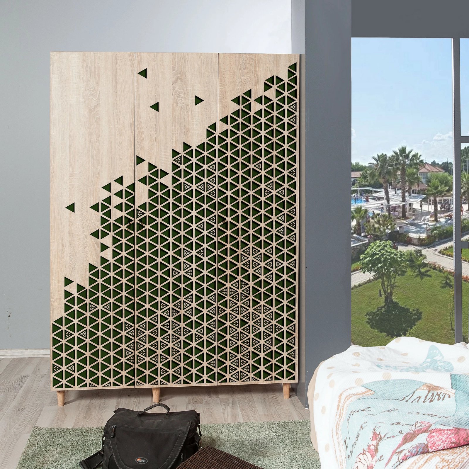 Dollap Hanah Home, Mode-121, ngjyrë lisi Sonoma