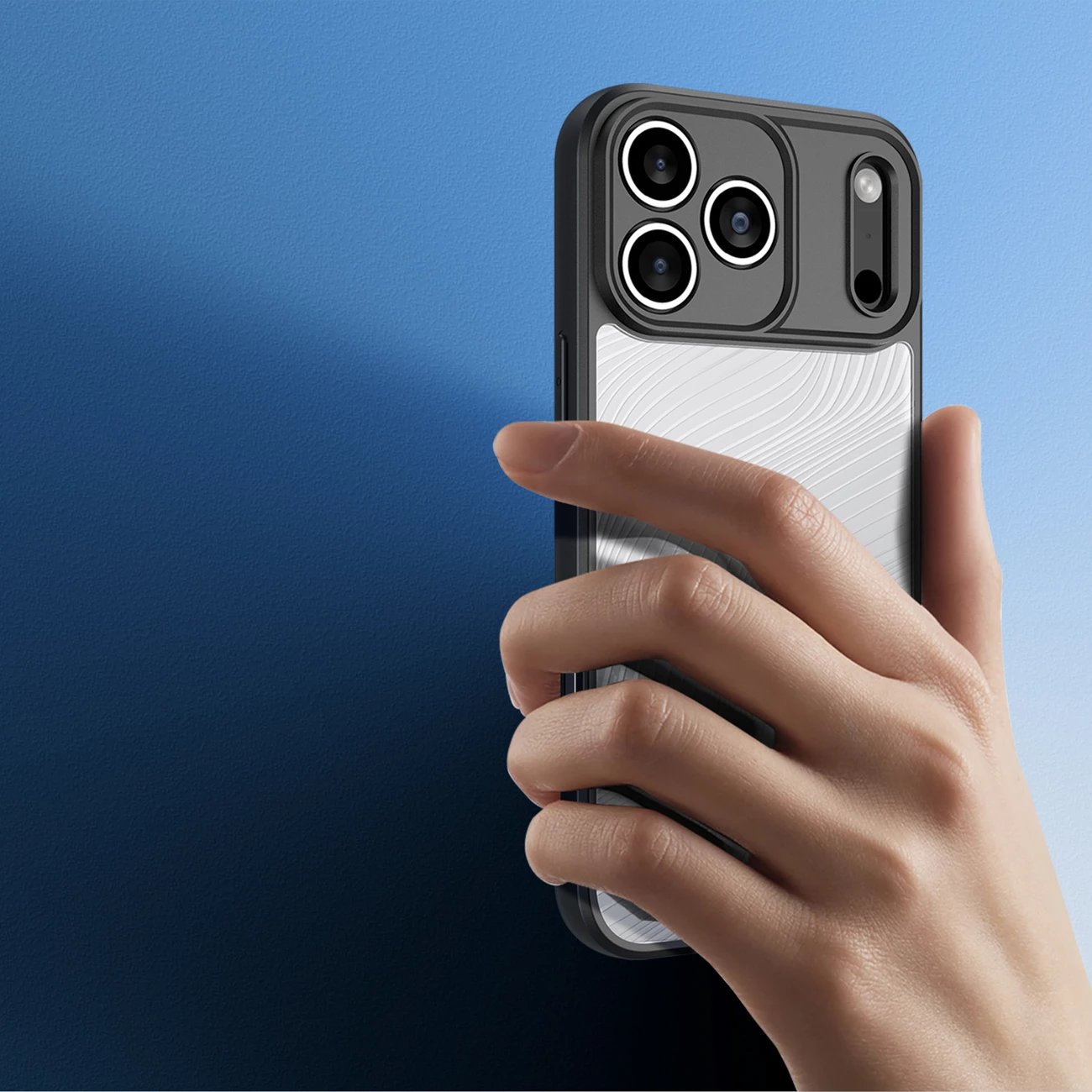 Mbështjellës Dux Ducis Aimo për iPhone 17 Pro Max, i zi