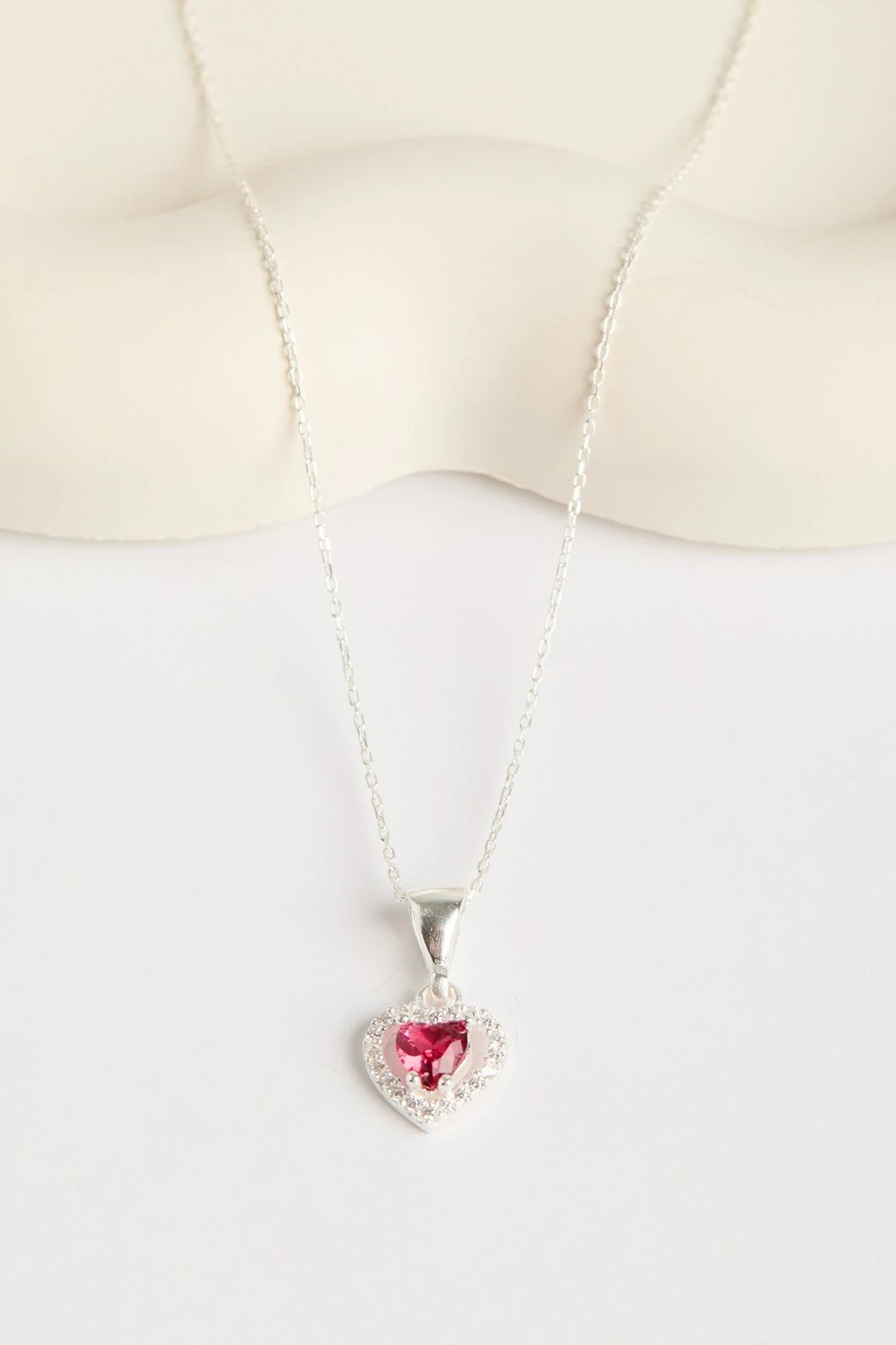 Qafore argjendi Elika Silver, e kuqe, ELKMD50555