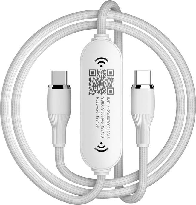 Kabllo hotspot Wi-Fi portabël GlocalMe Unicord, 4G/LTE, CloudSIM, 1m, e bardhë
