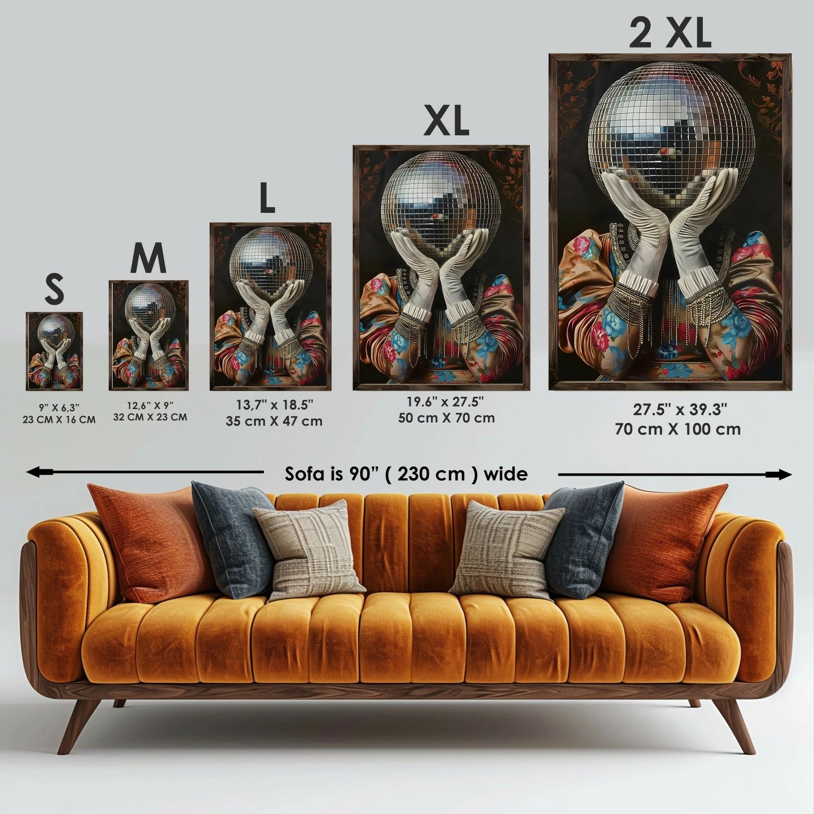 Pikturë dekorative me kornizë MDF, shumëngjyrëshe, Wallity GE129-L