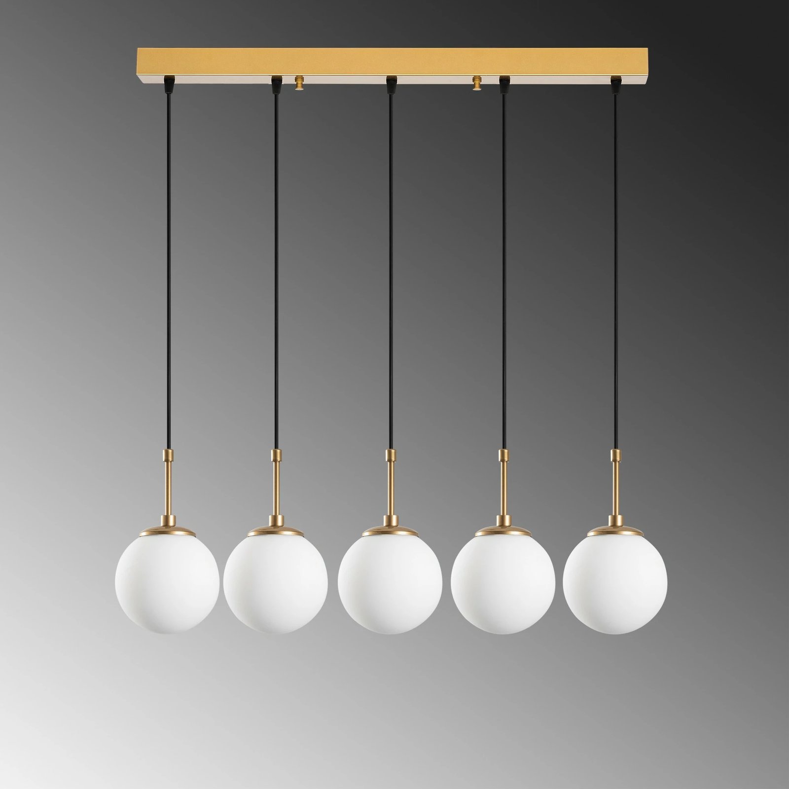 Llambë tavani Opviq Orbital, ngjyrë ari, 80x15x115cm