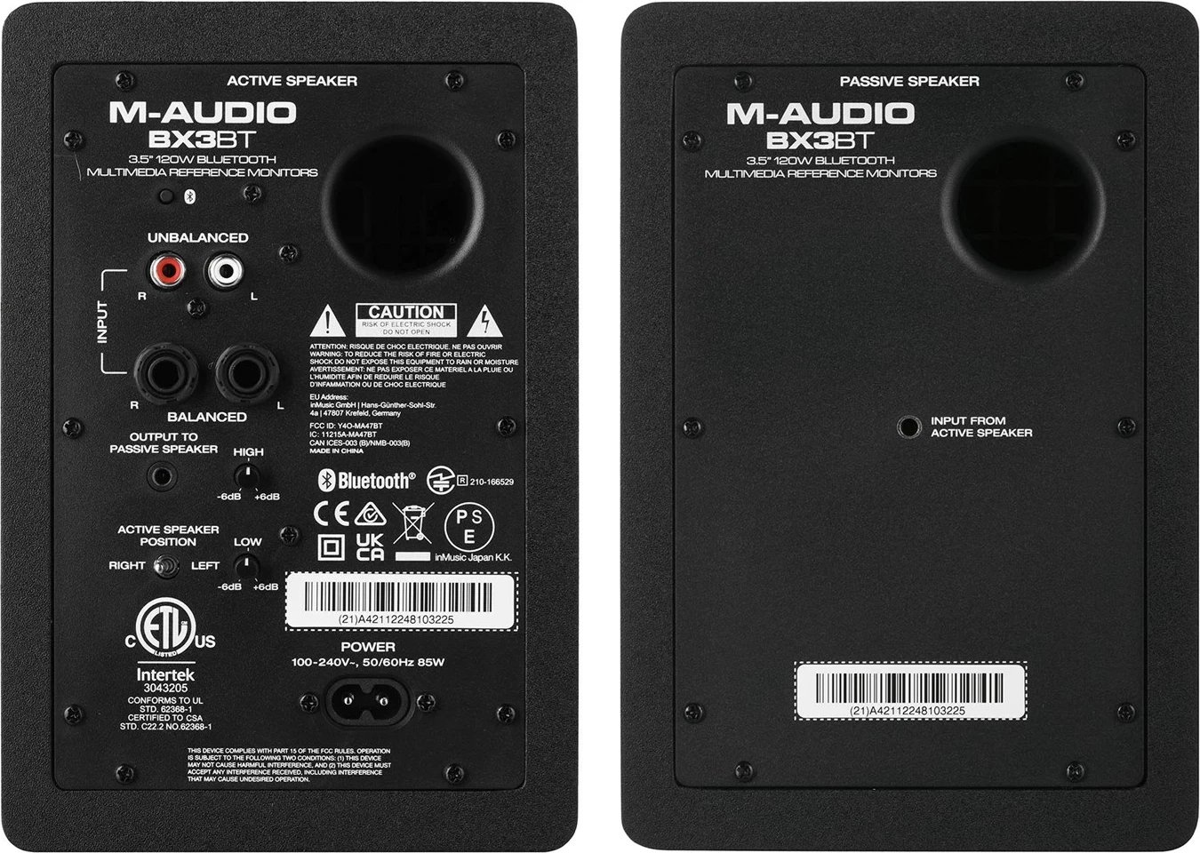 Bokse M-AUDIO BX3 BT, 50 W, të zeza, set