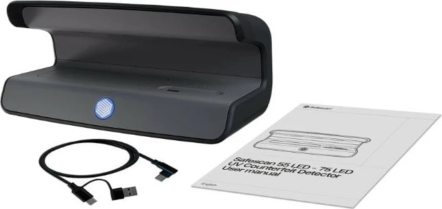 Tester UV Safescan 55 LED, për kartëmonedha dhe dokumente, i zi