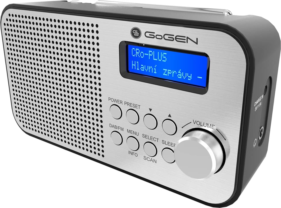 Radio e Portative me FM/DAB+ LCD dhe Alarm GOGEN GOGDAB300N