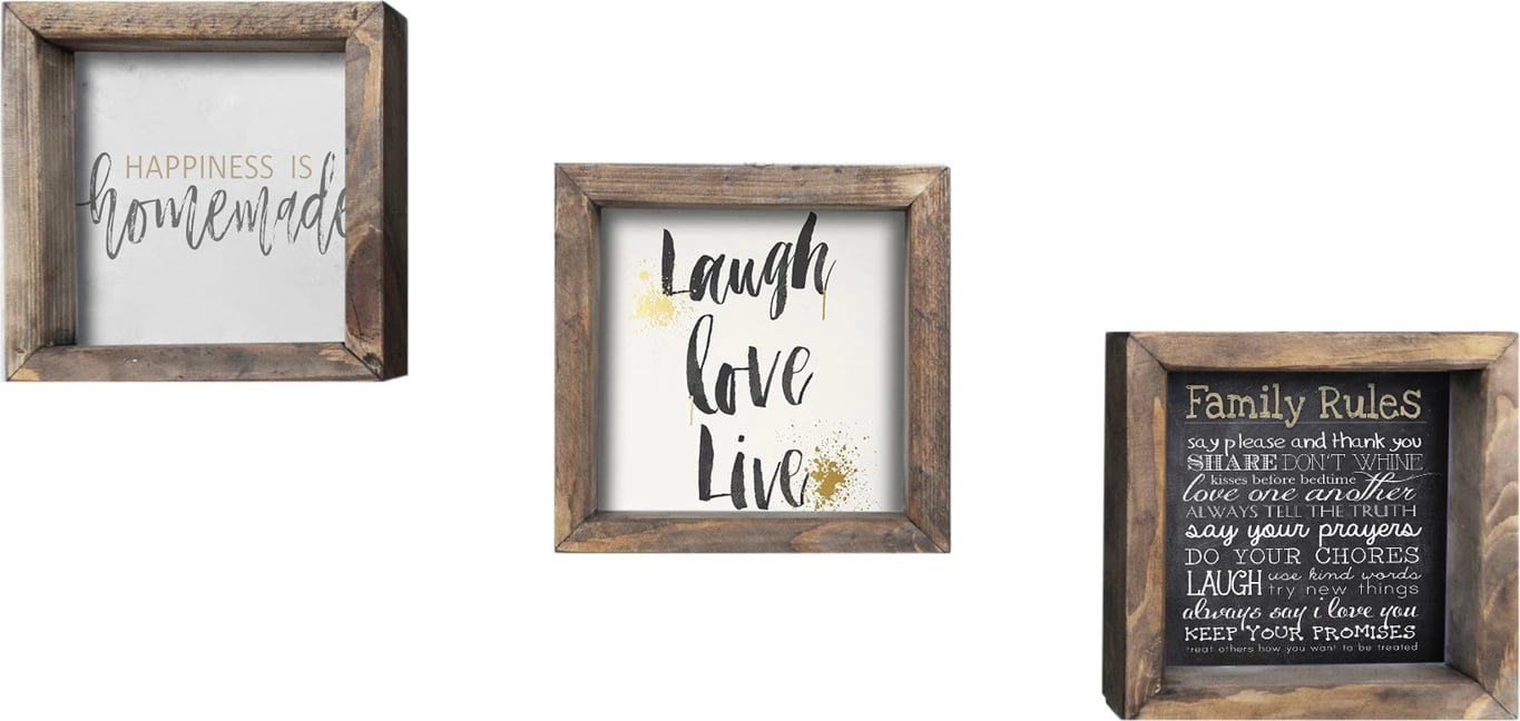 Pikturë dekorative me kornizë MDF (3 copë), Wallity, UKZM023