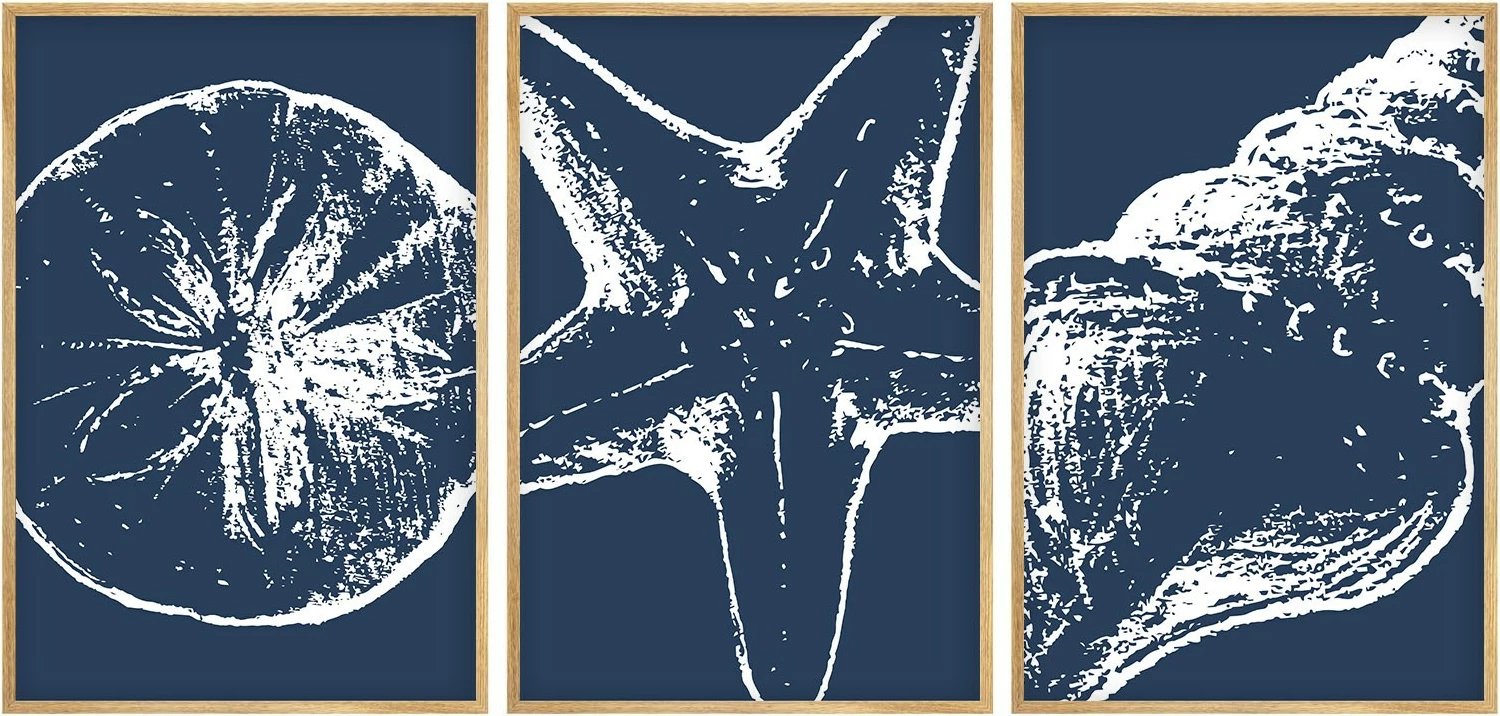 Pikturë dekorative me kornizë MDF (3 copë), Wallity, Huhu238, 50x70cm