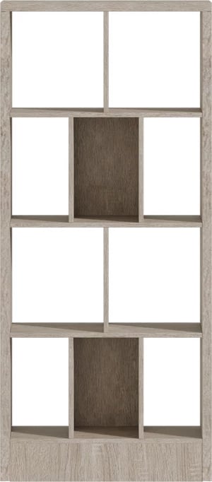 Raft librash Dividre, ngjyrë lisi sonoma, 80x30x181cm