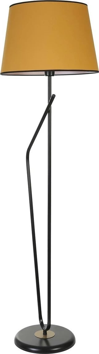 Llambë dyshemeje Opviq, 8824-3, trup metalik, kapak prej tekstili, e zezë dhe mustardë, 160cm