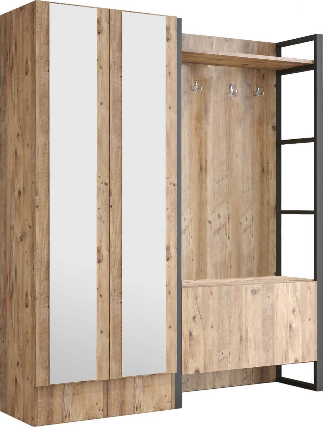 Stendë korridori moderne, ngjyrë Atlantic Pine, Hanah Home, Ml18-A