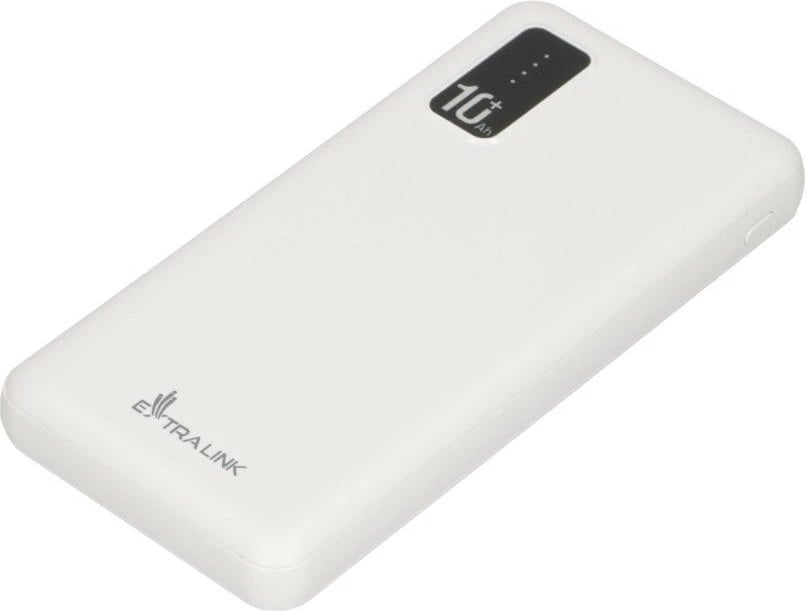 Powerbank Extralink EPB-098W, 10000 mAh, Bardhë